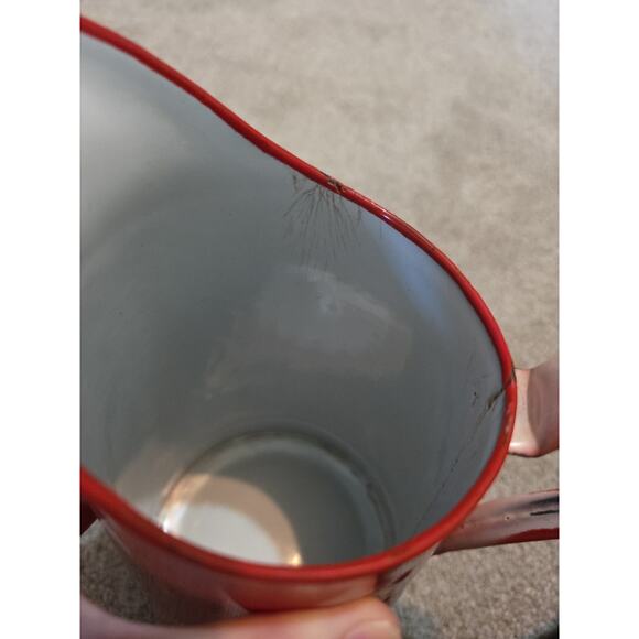 French Style Shabby Chic Pink Anitque Enamel Jug - Picture 7 of 10